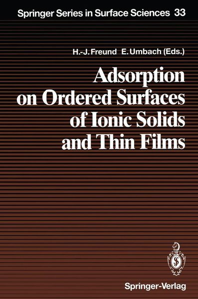 Produktbild: Adsorption on Ordered Surfaces of Ionic Solids and Thin Films