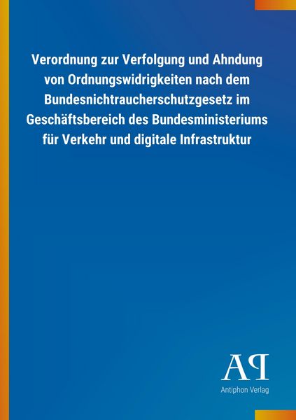 Produktbild: Verordnung zur Verfolgung und Ahndung von Ordnungswidrigkeit