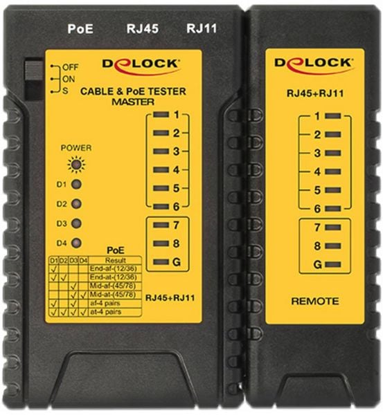 Produktbild: Delock 86107 Netzwerktester Passend f&uuml;r (Netzwerk-Spezifikationen (CAT)): Unbest&uuml;ckt