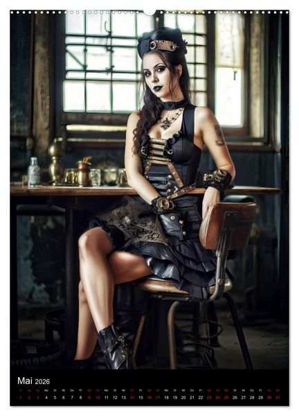 Produktbild: Gothic Kalender - Ein Jahr voller Gothic-Mystik und Eleganz (Wandkalender 2026 DIN A2 hoch), CALVENDO Monatskalender