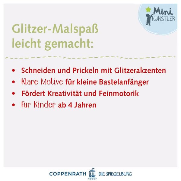 Produktbild: Mein erster Glitzer-Malspa&szlig; zum Schneiden und Prickeln