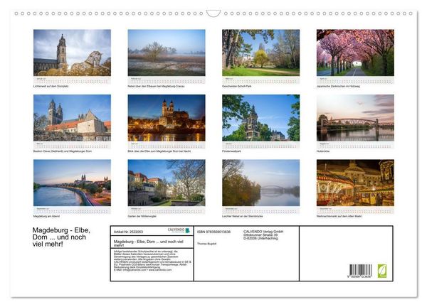 Produktbild: Magdeburg - Elbe, Dom... und noch viel mehr! (Wandkalender 2027 DIN A2 quer), CALVENDO Monatskalender