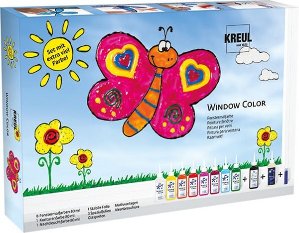 Produktbild: KREUL Window Color Set mit extra viel Farbe, 8 x 80 ml