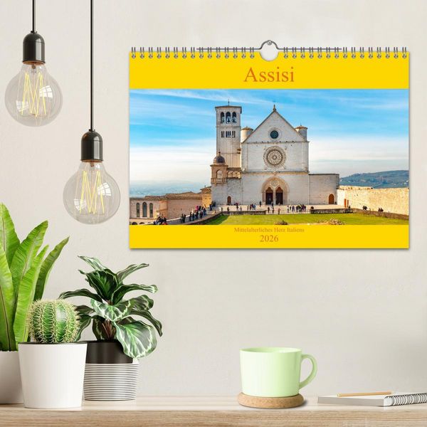 Produktbild: Assisi - Mittelalterliches Herz Italiens (Wandkalender 2026 DIN A4 quer), CALVENDO Monatskalender
