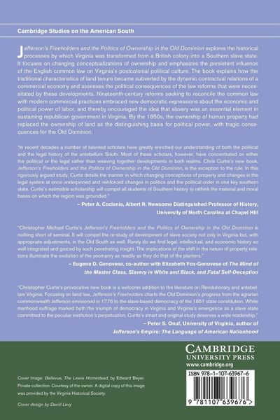Produktbild: Jefferson's Freeholders and the Politics of Ownership in the Old Dominion