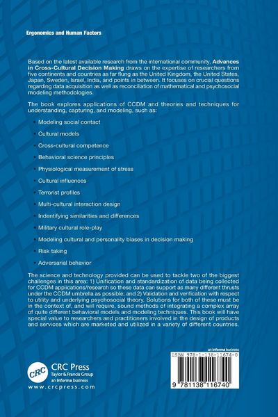 Produktbild: Advances in Cross-Cultural Decision Making