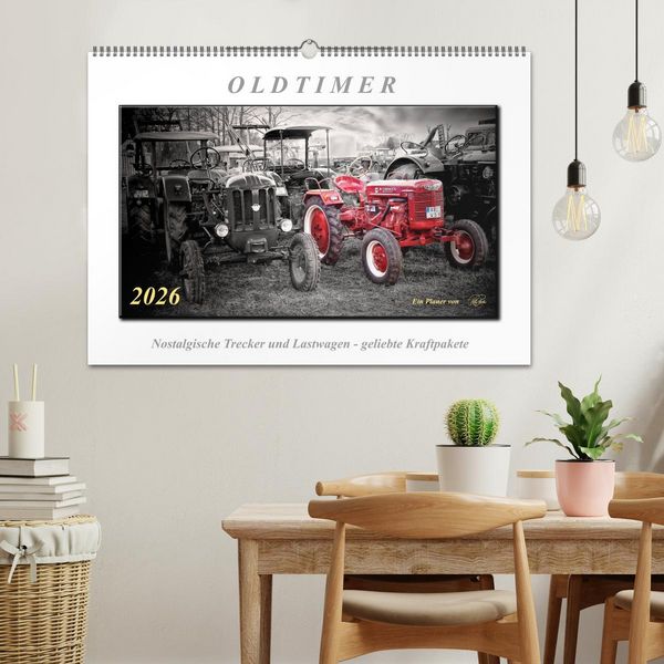 Produktbild: Oldtimer - nostalgische Trecker und Lastwagen (Wandkalender 2026 DIN A2 quer), CALVENDO Monatskalender