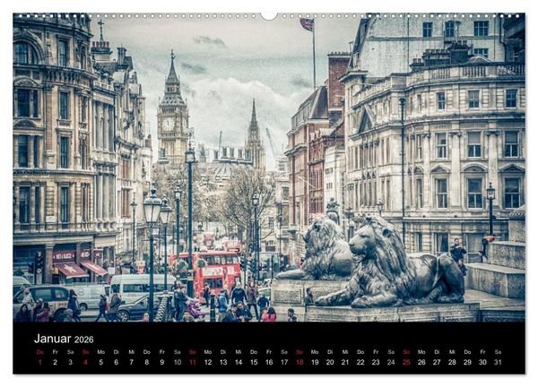 Produktbild: London an der Themse (Wandkalender 2026 DIN A2 quer), CALVENDO Monatskalender