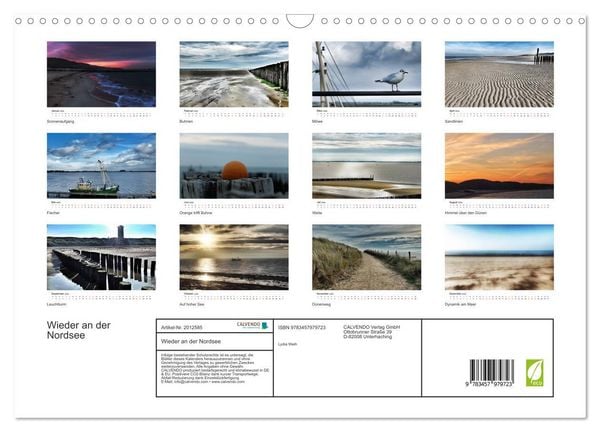 Produktbild: Wieder an der Nordsee (Wandkalender 2026 DIN A3 quer), CALVENDO Monatskalender