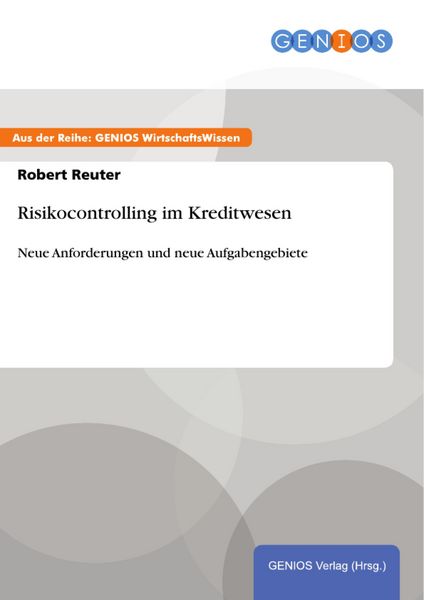 Produktbild: Risikocontrolling im Kreditwesen