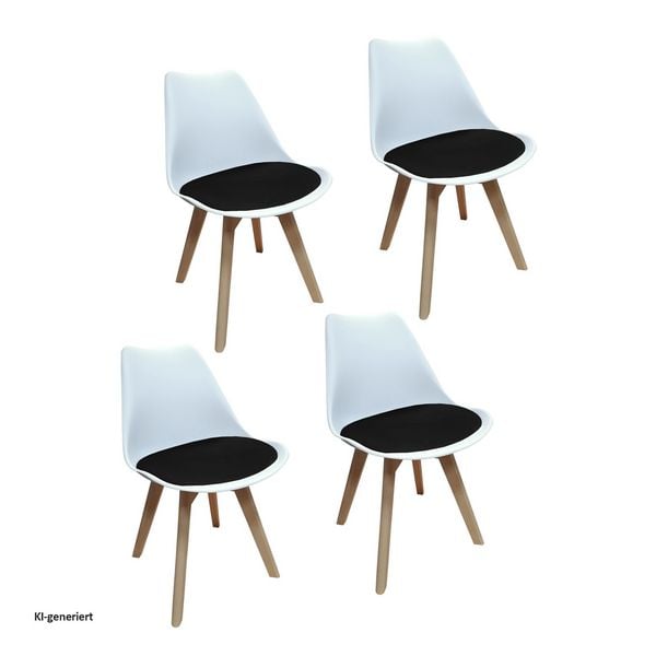 Produktbild: HTI-Living 4er Set Design-St&uuml;hle mit Sitzpolster 4er Set Design-St&uuml;hle mit Sitzpolster