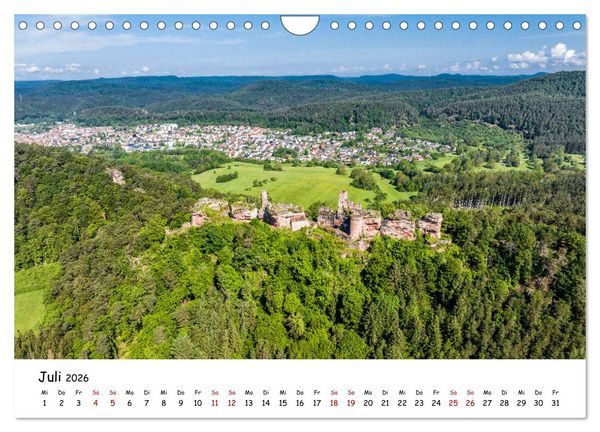 Produktbild: Pf&auml;lzer Burgen (Wandkalender 2026 DIN A4 quer), CALVENDO Monatskalender