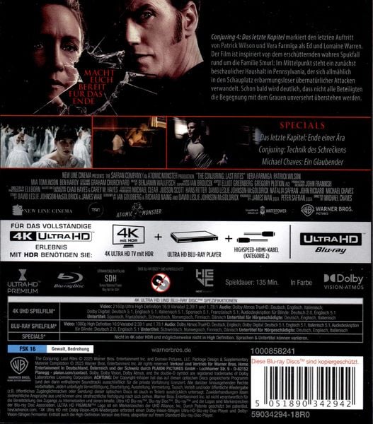 Produktbild: The Conjuring 4: Das letzte Kapitel (4K Ultra HD+Blu-ray)