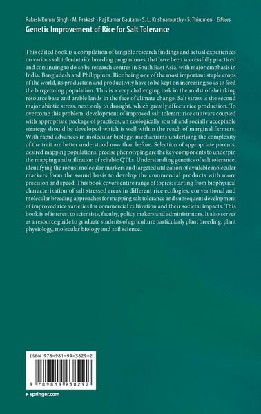 Produktbild: Genetic Improvement of Rice for Salt Tolerance