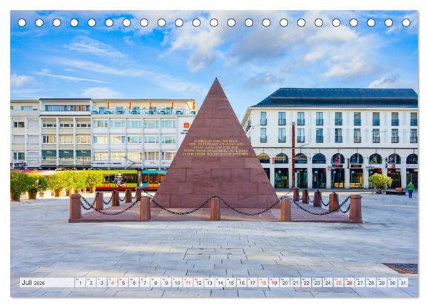 Produktbild: Karlsruhe Impressionen (Tischkalender 2026 DIN A5 quer), CALVENDO Monatskalender