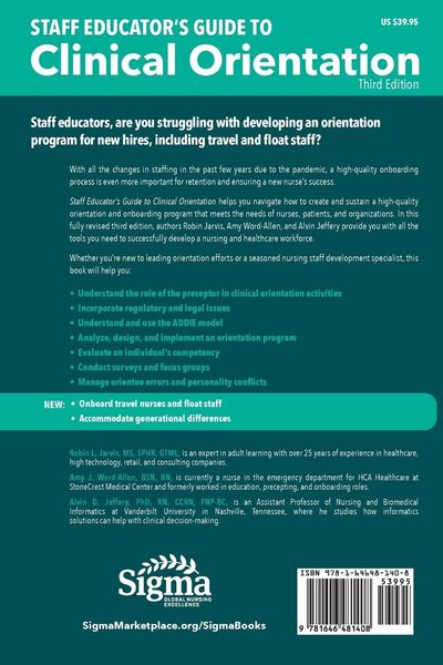 Produktbild: Staff Educator's Guide to Clinical Orientation, Third Edition