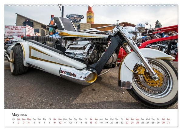 Produktbild: Sturgis - The most famous motorcycle rally in the world (High Quality Premium Wall Calendar 2026 DIN A2 landscape),CALVENDO 12 Month Wall Calendar