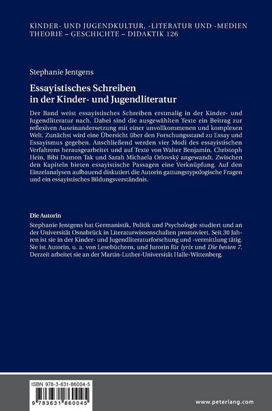 Produktbild: Essayistisches Schreiben in der Kinder- und Jugendliteratur