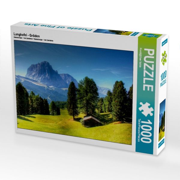 Produktbild: CALVENDO Puzzle Langkofel - Gr&ouml;den | 1000 Teile Lege-Gr&ouml;&szlig;e 64x48cm Foto-Puzzle f&uuml;r gl&uuml;ckliche Stunden