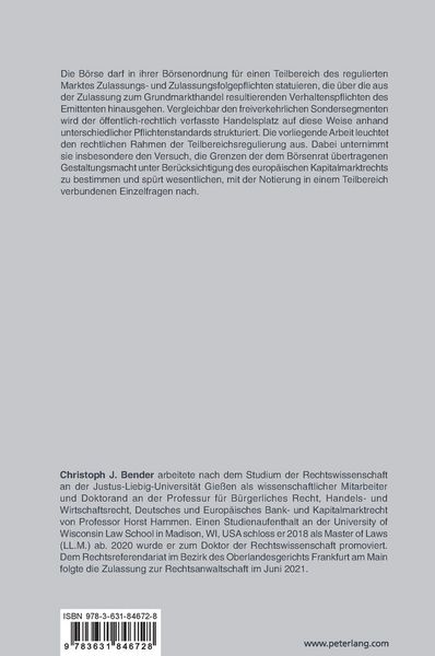 Produktbild: B&ouml;rsenautonome Rechtsetzung in Teilbereichen des regulierten Marktes