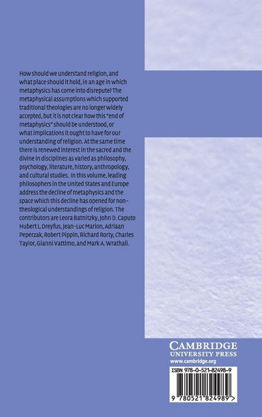 Produktbild: Religion after Metaphysics