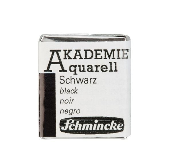 Produktbild: Schmincke Akademie Aquarell 1/2 N&auml;pfchen, Schwarz
