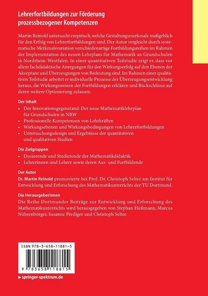 Produktbild: Lehrerfortbildungen zur F&ouml;rderung prozessbezogener Kompetenzen