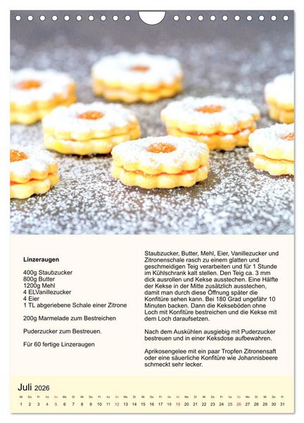 Produktbild: Pl&auml;tzchen. Kekse f&uuml;r das ganze Jahr! (Wandkalender 2026 DIN A4 hoch), CALVENDO Monatskalender