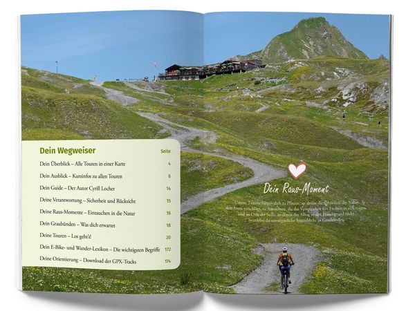 Produktbild: K&uuml;mmerly+Frey Raus und E-Bike & Hike Graub&uuml;nden &ndash; Mountainbike- & Wanderf&uuml;hrer