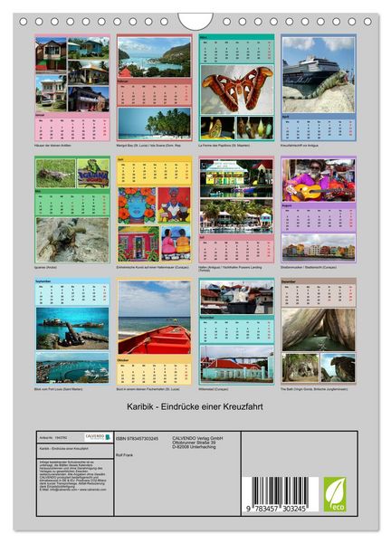 Produktbild: Karibik - Eindr&uuml;cke einer Kreuzfahrt (Wandkalender 2026 DIN A4 hoch), CALVENDO Monatskalender