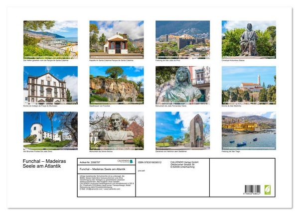 Produktbild: Funchal &ndash; Madeiras Seele am Atlantik (Wandkalender 2026 DIN A2 quer), CALVENDO Monatskalender