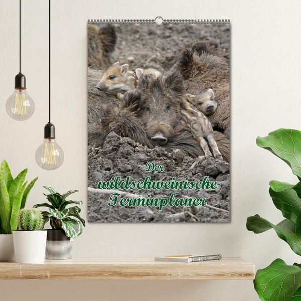 Produktbild: Der wildschweinische Terminplaner (Wandkalender 2026 DIN A2 hoch), CALVENDO Monatskalender