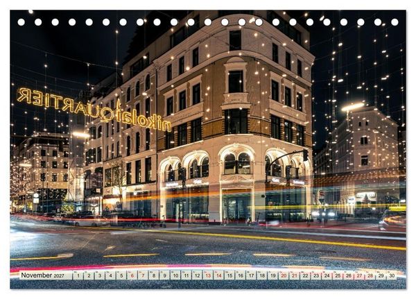 Produktbild: Hamburger N&auml;chte (Tischkalender 2027 DIN A5 quer), CALVENDO Monatskalender