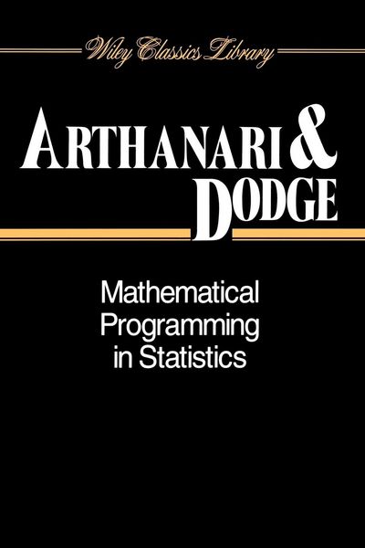 Produktbild: Mathematical Programming in Statistics