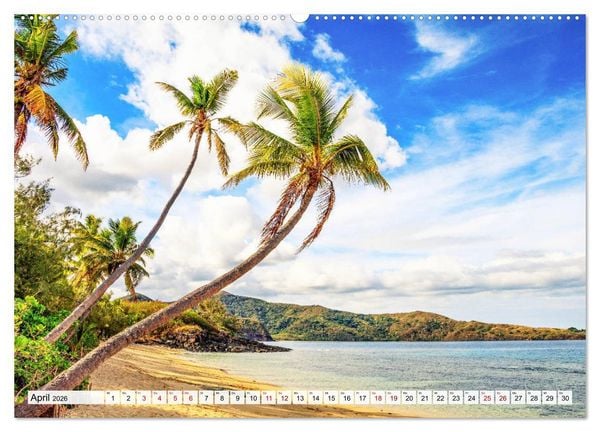 Produktbild: Summer Paradise Fiji (hochwertiger Premium Wandkalender 2026 DIN A2 quer), Kunstdruck in Hochglanz