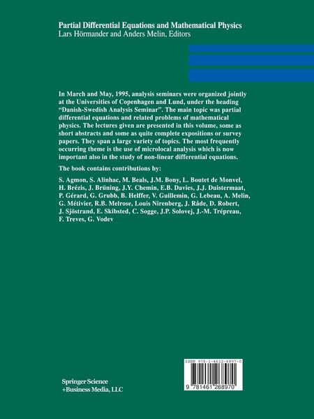 Produktbild: Partial Differential Equations and Mathematical Physics