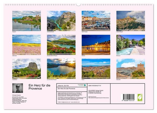 Produktbild: Ein Herz f&uuml;r die Provence (hochwertiger Premium Wandkalender 2027 DIN A2 quer), Kunstdruck in Hochglanz