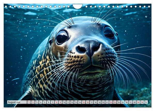 Produktbild: Freche Seehunde (Wandkalender 2026 DIN A4 quer), CALVENDO Monatskalender