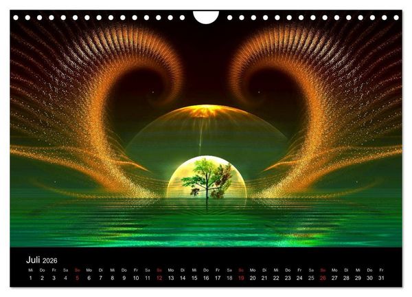 Produktbild: unbekannte Welten (Wandkalender 2026 DIN A4 quer), CALVENDO Monatskalender