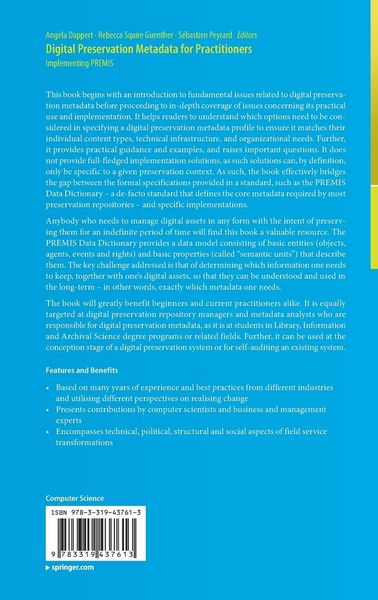 Produktbild: Digital Preservation Metadata for Practitioners