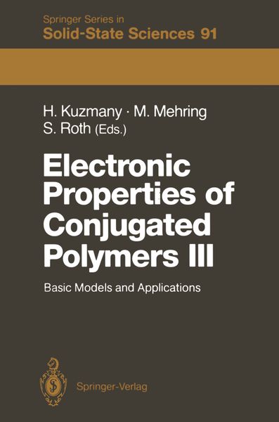 Produktbild: Electronic Properties of Conjugated Polymers III