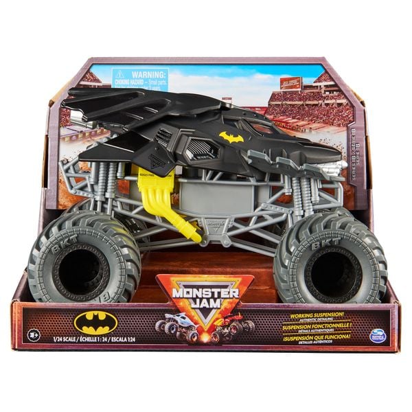 Produktbild: Monster Jam, offizieller Batmobile Monster Truck, Metall-Spritzguss-Fahrzeug zum Spielen und Sammeln im Maßstab 1:24