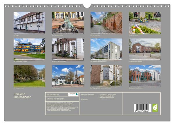 Produktbild: Erkelenz Impressionen (Wandkalender 2026 DIN A3 quer), CALVENDO Monatskalender