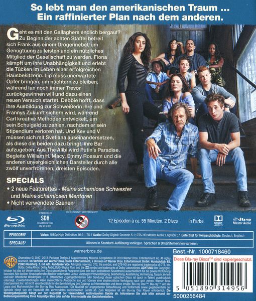 Produktbild: Shameless - Staffel 8 [2 BRs]