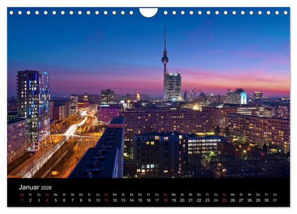 Produktbild: Berlin zwischen Tag und Nacht (Wandkalender 2026 DIN A4 quer), CALVENDO Monatskalender
