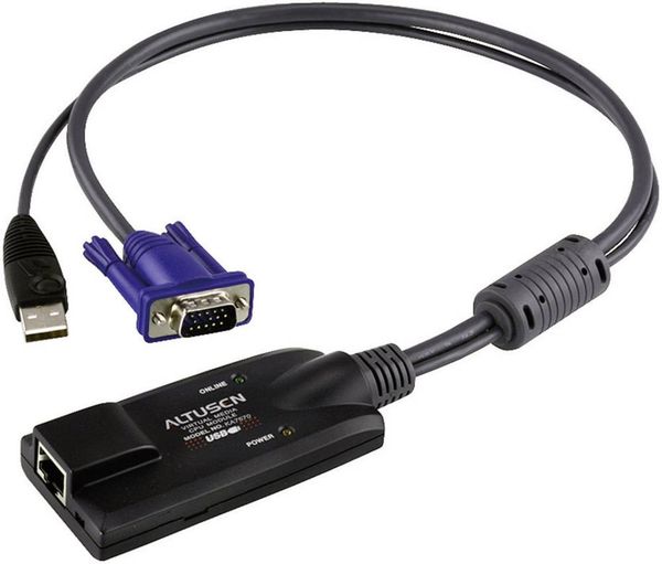 ATEN KVM Adapter [1x VGA-Stecker, USB 2.0 Stecker A - 1x RJ45-Buchse]