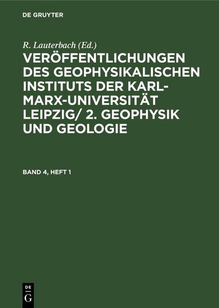 Produktbild: Geophysik und Geologie. Band 4, Heft 1