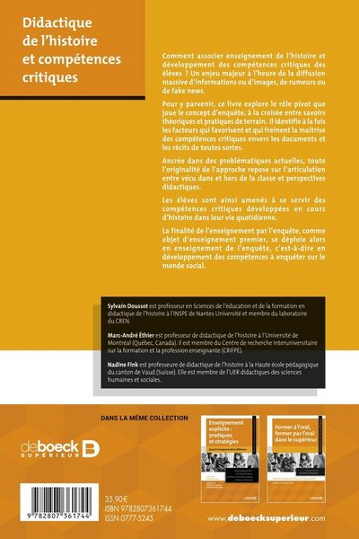 Produktbild: Didactique de histoire et compete