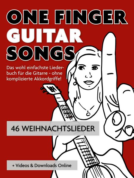Produktbild: One Finger Guitar Songs - 46 Weihnachtslieder + Videos & Downloads Online