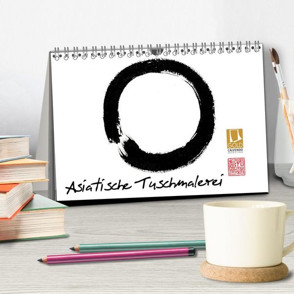 Produktbild: Asiatische Tuschmalerei (Tischkalender 2026 DIN A5 quer), CALVENDO Monatskalender